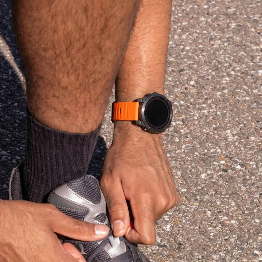 Garmin Fenix 5x / 6x Outdoor Silicone Strap (Orange)