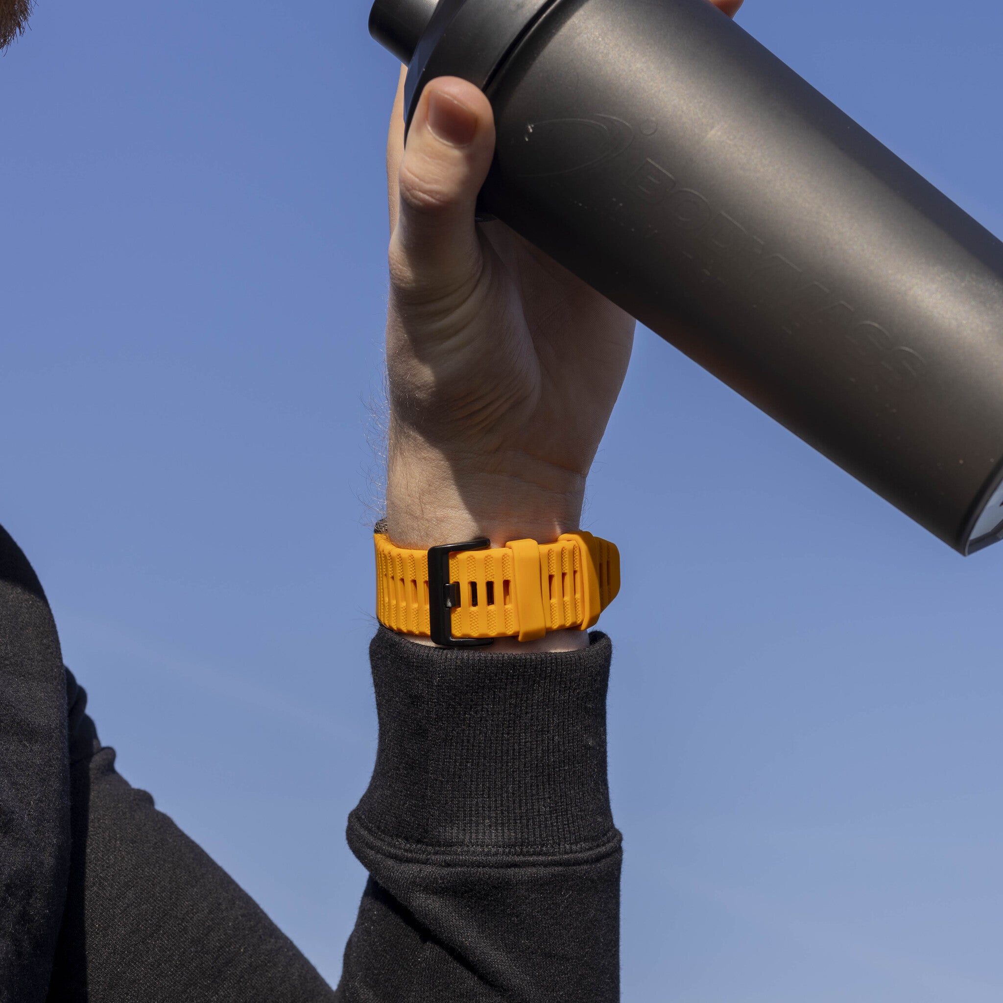 Bandz Bracelet silicone avec boucle Garmin Approach S70 - 47mm (orange)