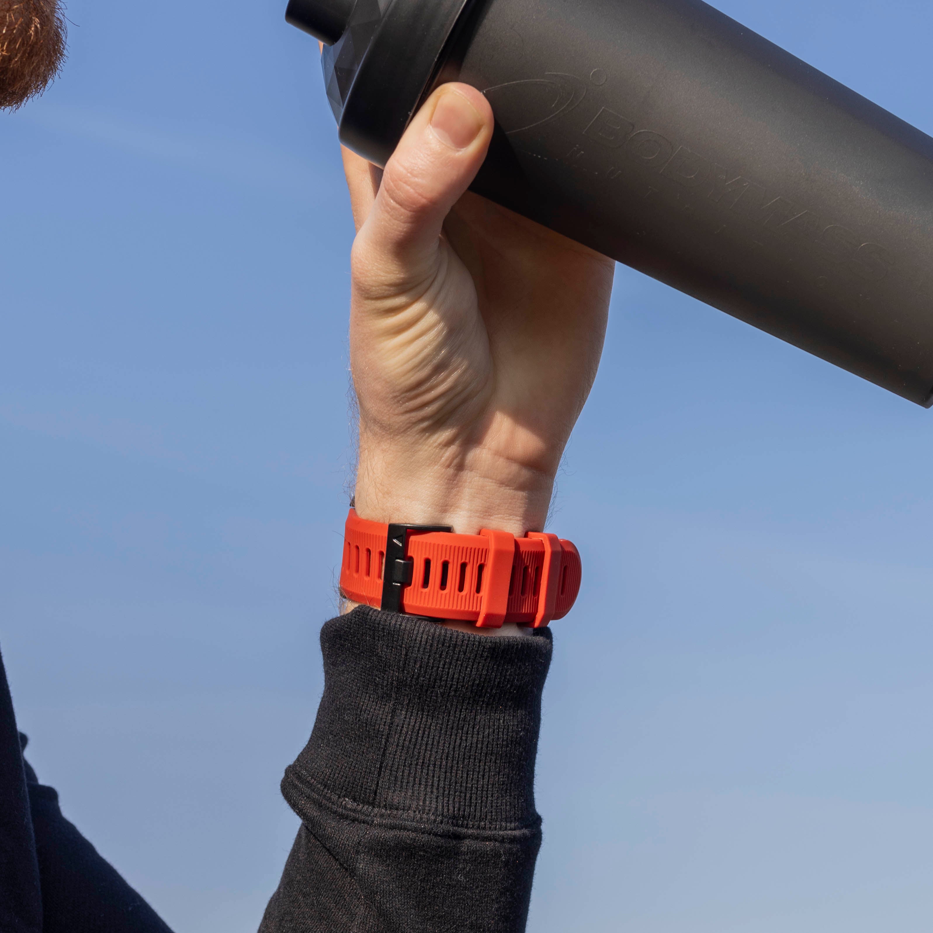 Silicone Strap, red, lifestyle photo
