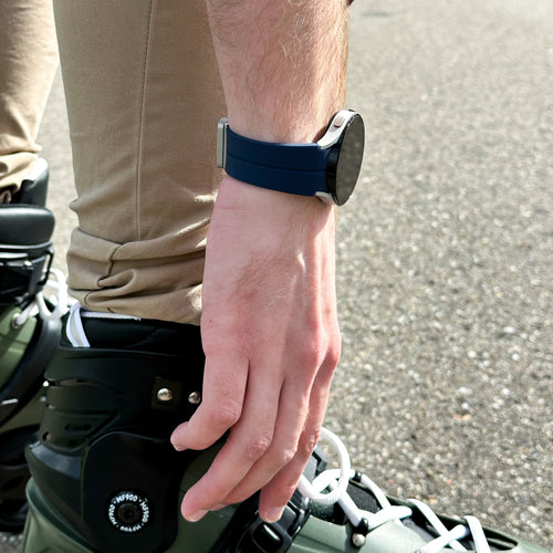 Silicone Magnetic Sport Strap, dark blue, lifestyle photo