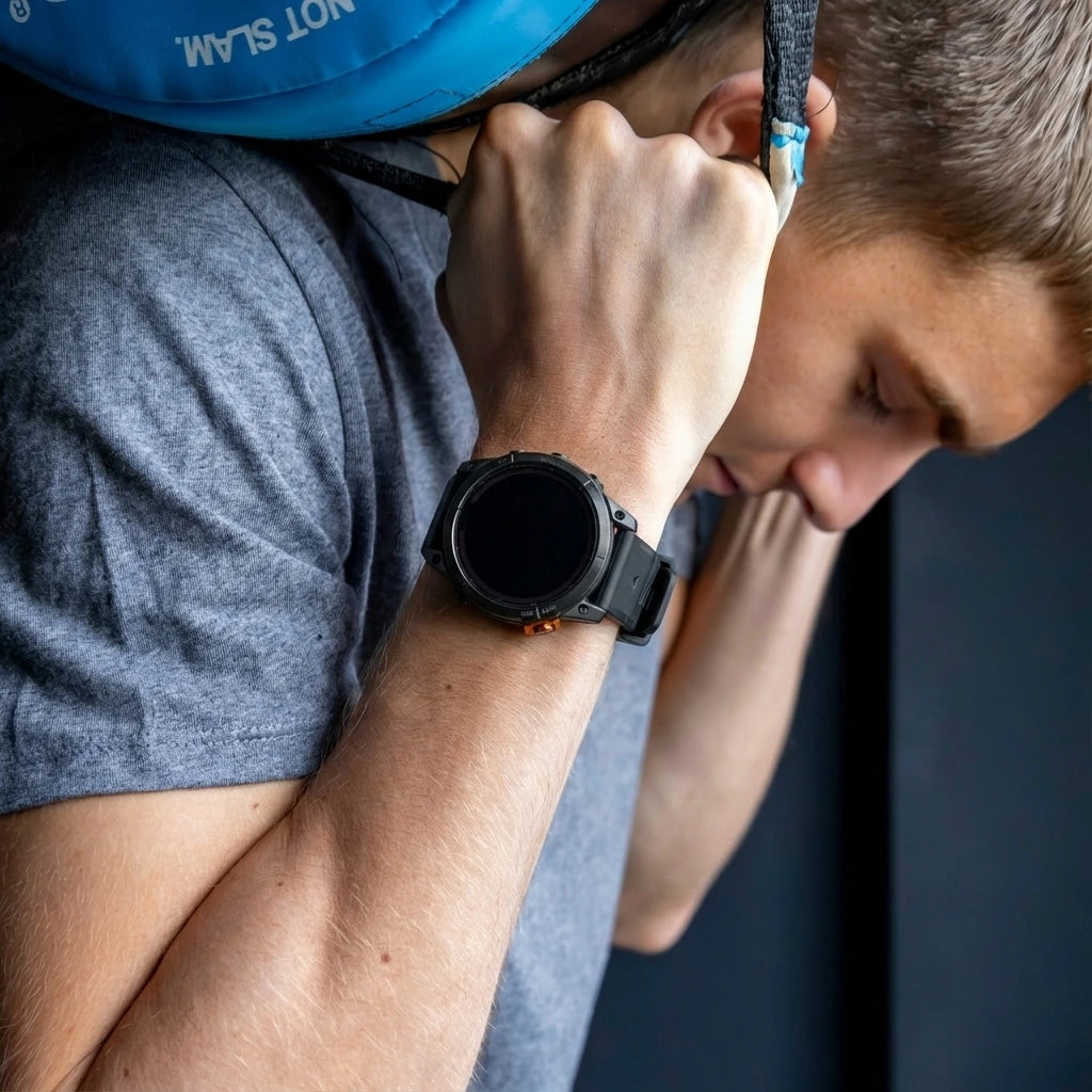 Bracelet sport á boucle Garmin Fenix 5 / 6 (noir/gris)