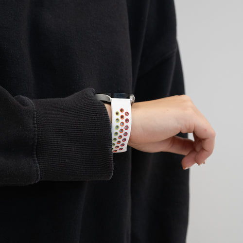 Bandz Bracelet sport "Deluxe" Samsung Galaxy Watch 5 - 44mm (blanc/arc-en-ciel)