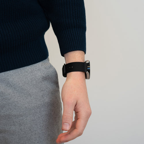 Bandz Bracelet nylon avec boucle Huawei Watch 5 - 46mm (noir)