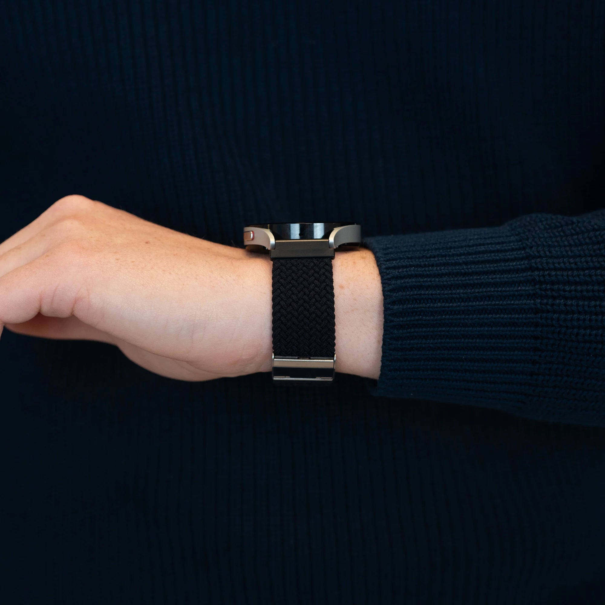 Bandz Bracelet nylon tressé Samsung Galaxy Watch 6 - 44mm (noir)