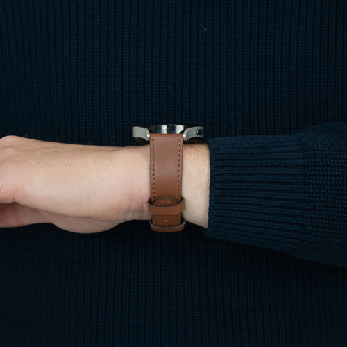 Bandz Bracelet cuir 'Deluxe' Suunto 9 Peak Pro (marron)