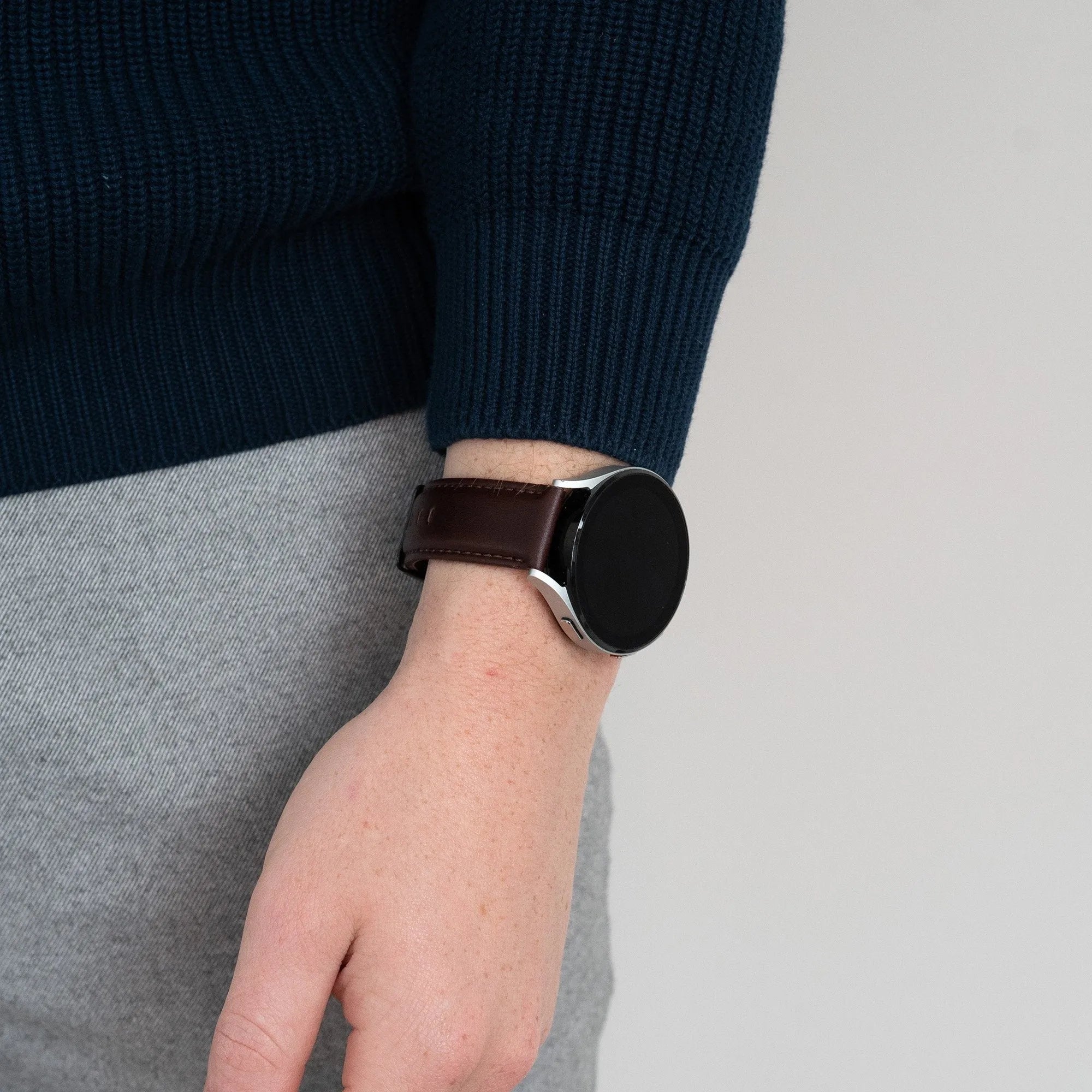Bandz Bracelet cuir OnePlus Watch Lite 'Classic' (marron foncé)
