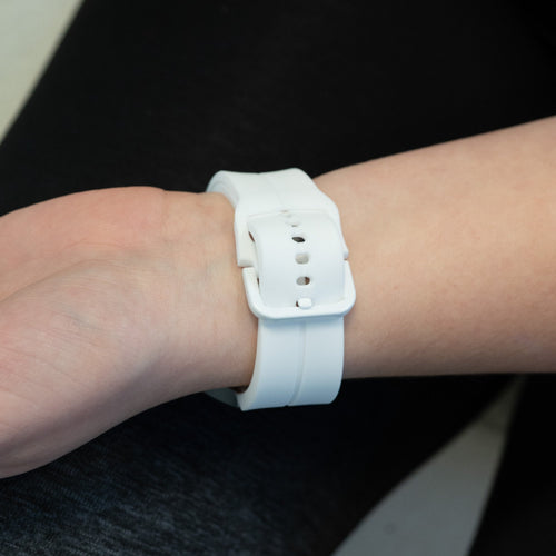 Silicone Strap 'Extreme', white, lifestyle photo