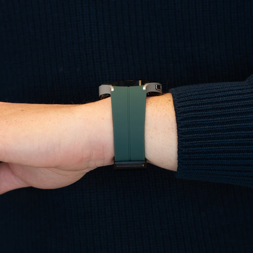 Bandz Bracelet silicone avec D-Buckle Samsung Galaxy Watch 6 - 44mm (vert foncé)