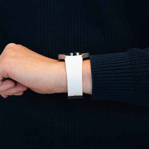 Bandz Bracelet silicone avec D-Buckle Samsung Galaxy Watch 6 - 44mm (blanc)