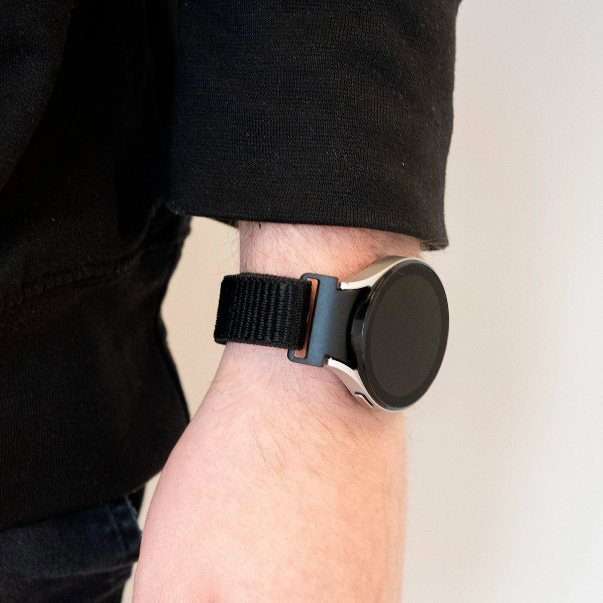 Nylon Strap 'One Push', black, lifestyle photo