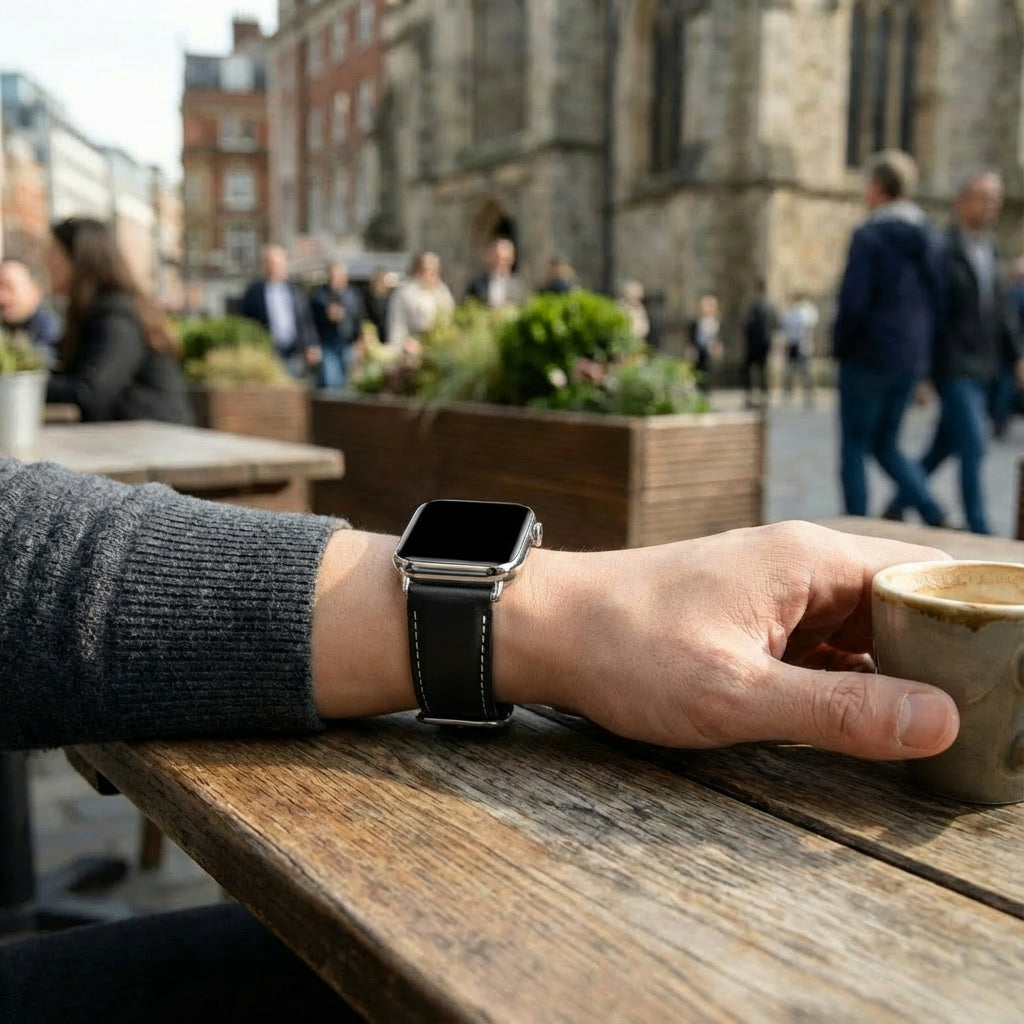 Bracelet cuir Xiaomi Smart Band 8 Pro (noir)