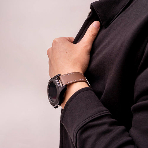 Samsung Gear S3 'One Push' Leather Strap (Dark Brown)