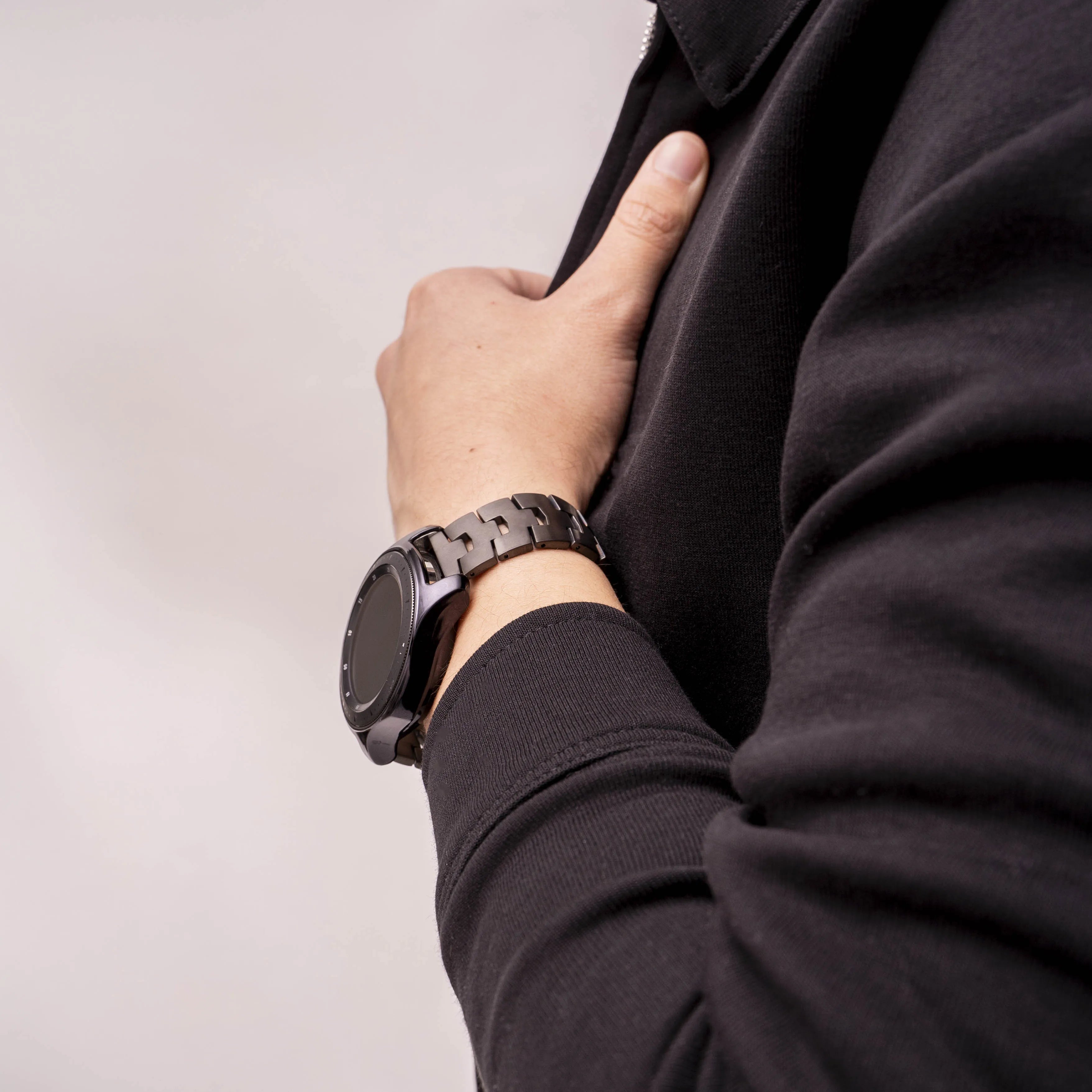 Bracelet titane grain (fermoir plat) OnePlus Watch (graphite)