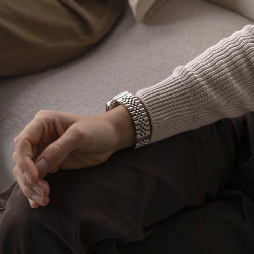 Bracelet Acier Apple Watch Jubilee (lumière stellaire)