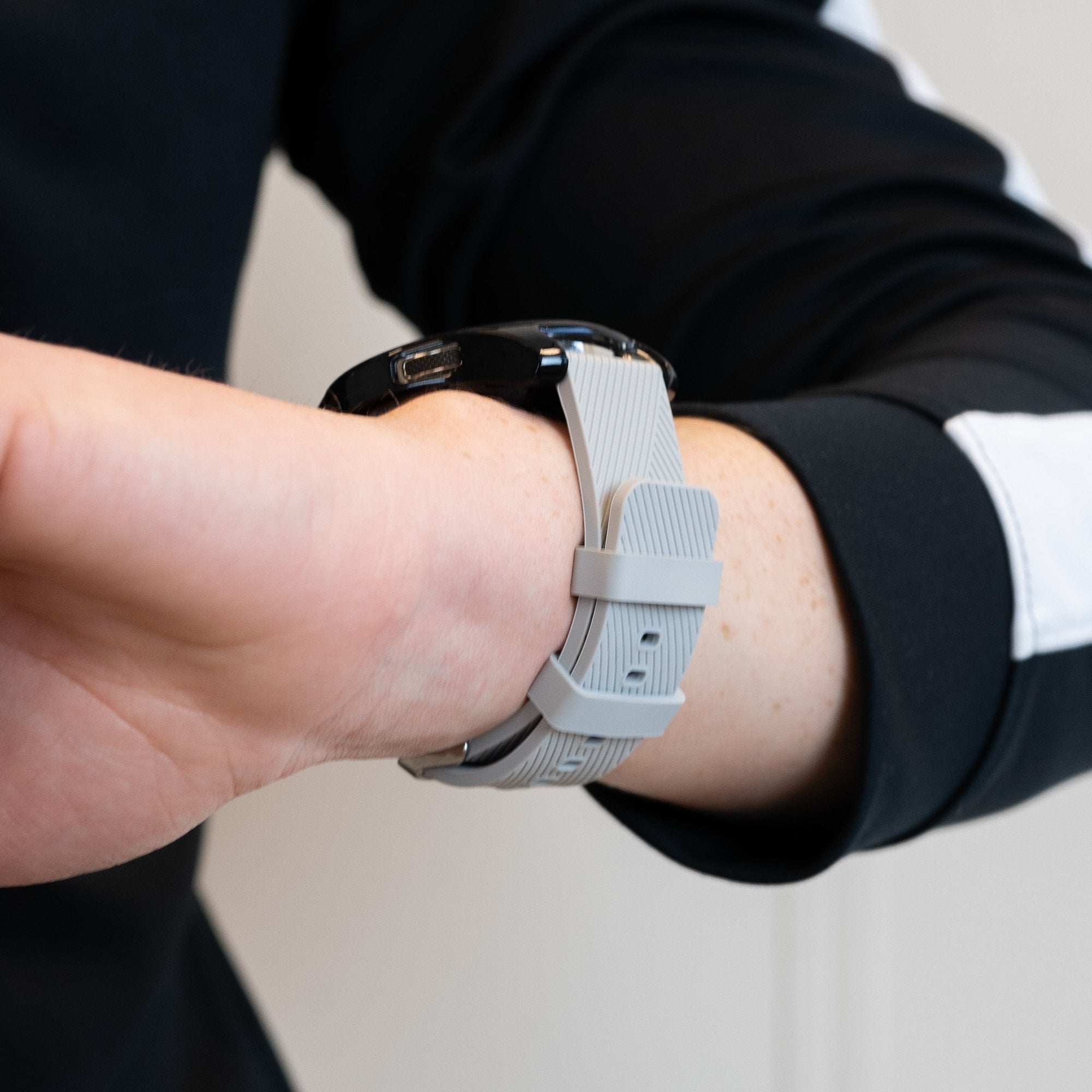 Bandz Bracelet silicone 'Deluxe' Huawei Watch GT 7 - 46mm (gris)