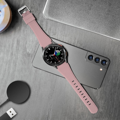 Bracelet silicone Samsung Galaxy Watch 4 Classic 46mm (rose)