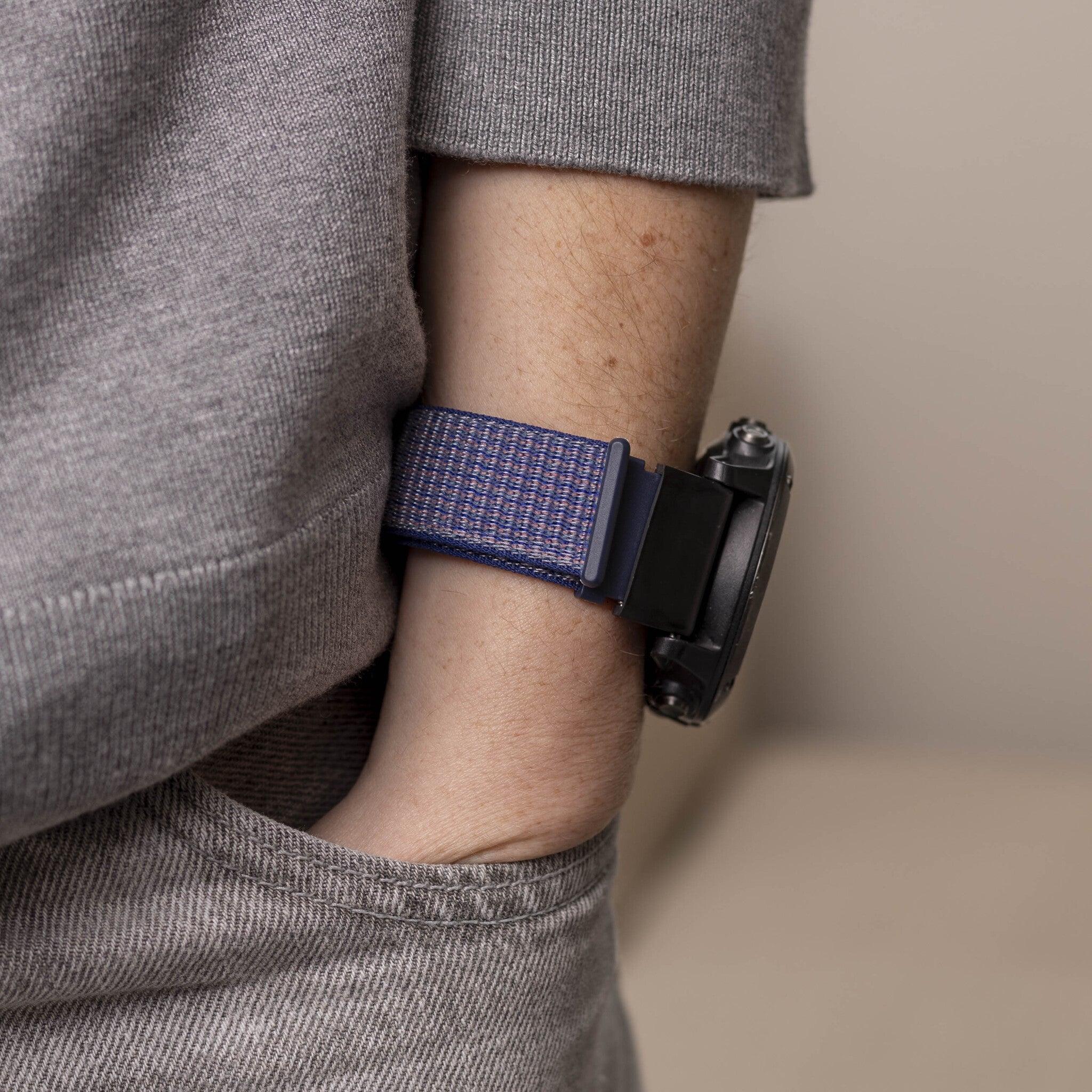 Bracelet nylon Garmin Fenix 5 / 6 (bleu)