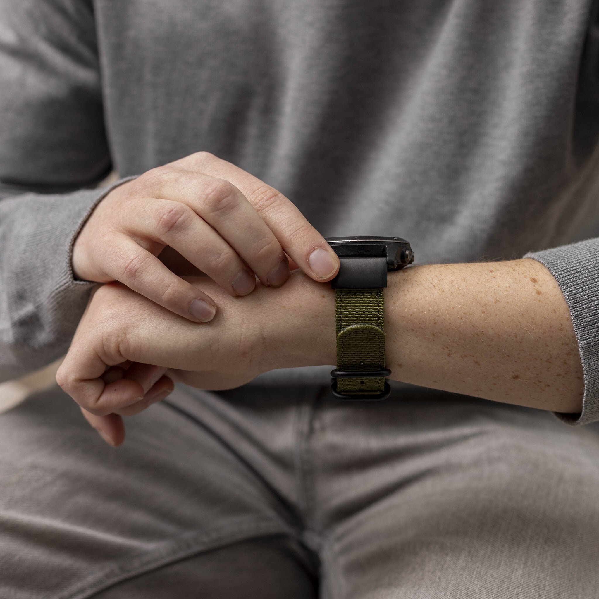 Bracelet nylon boucle Garmin Tactix 8 - 51mm (vert)