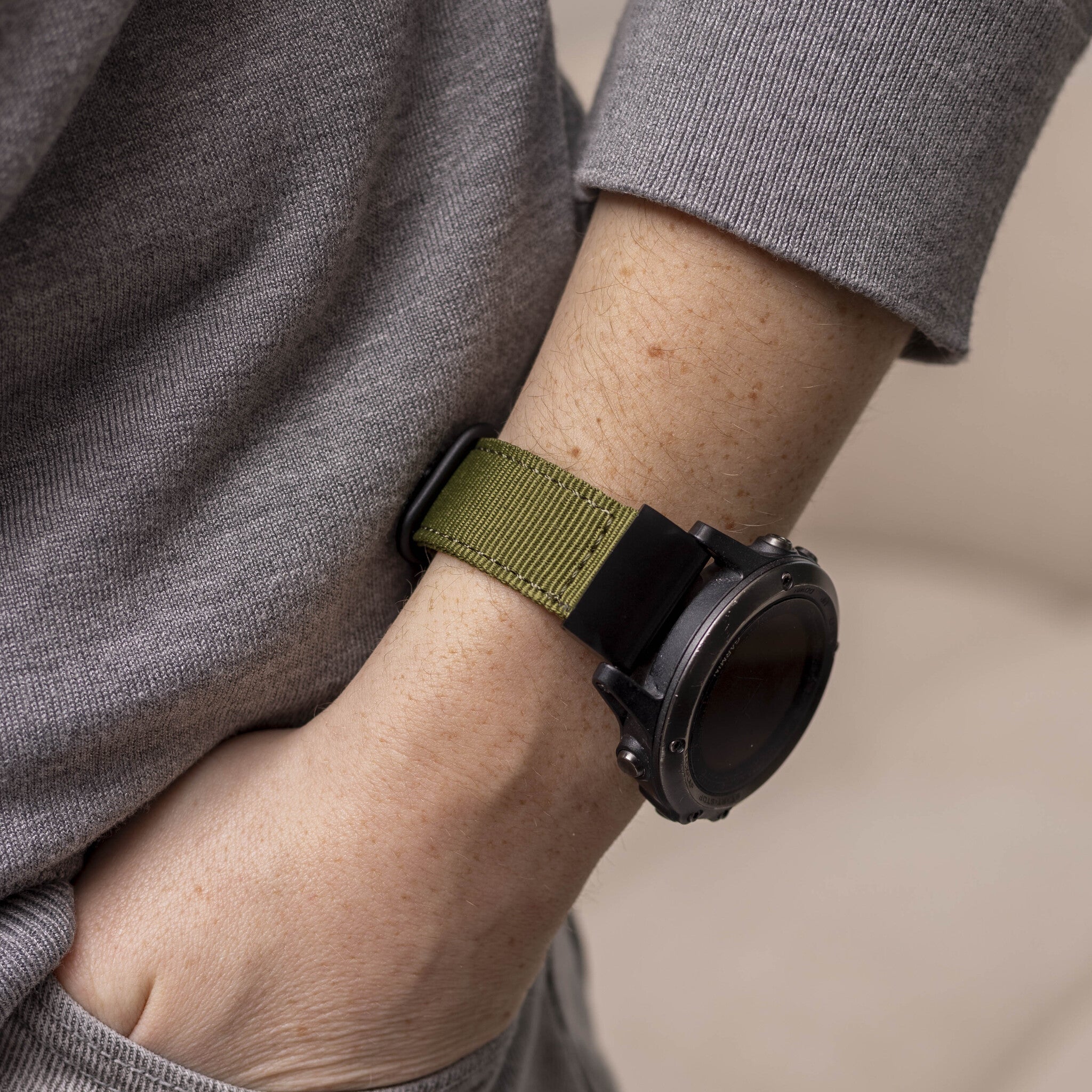 Bracelet nylon boucle Garmin Tactix 8 - 51mm (vert)