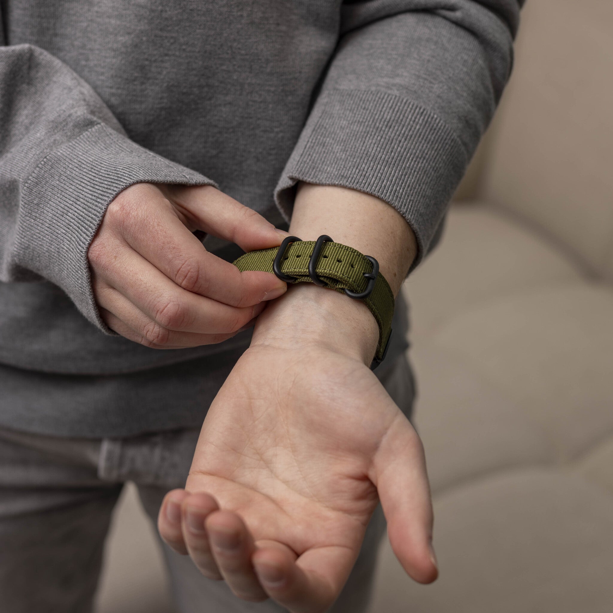 Bracelet nylon boucle Garmin Tactix 8 - 51mm (vert)