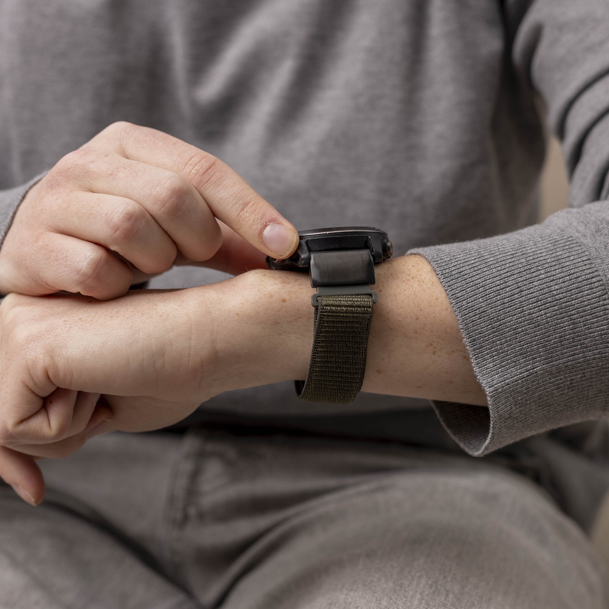 Bracelet nylon Garmin Tactix 8 - 51mm (vert armée)