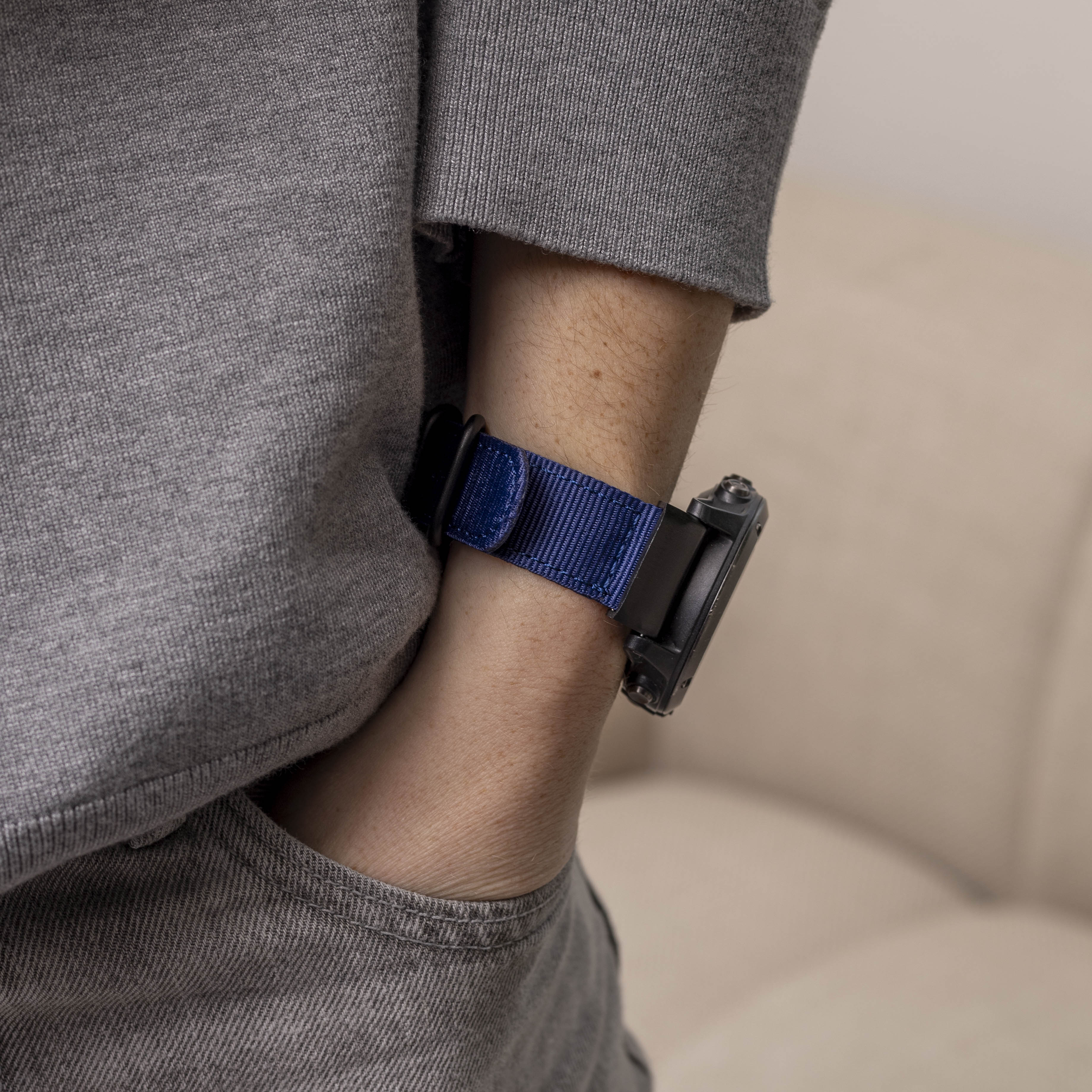 Bracelet nylon boucle Garmin Enduro 1 / 2 / 3 (bleu)