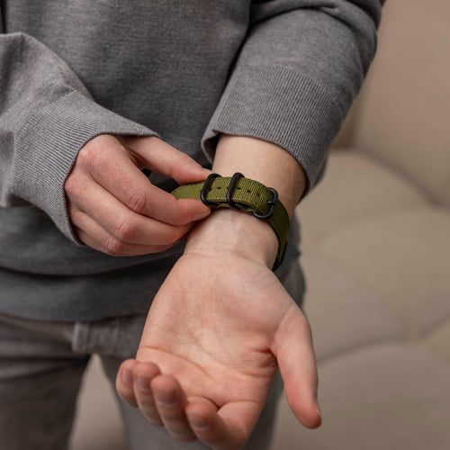 Bracelet nylon á boucle Garmin Fenix 3 (vert)