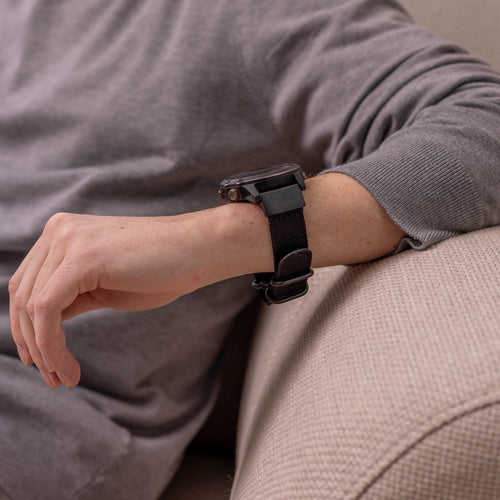 Bracelet nylon á boucle Garmin Instinct 3 - 50mm (noir)