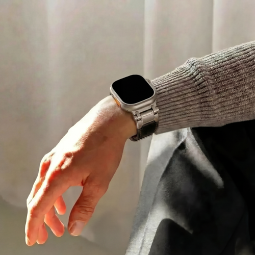 Bandz Bracelet cuir 'Explorer' Apple Watch Ultra (noir)