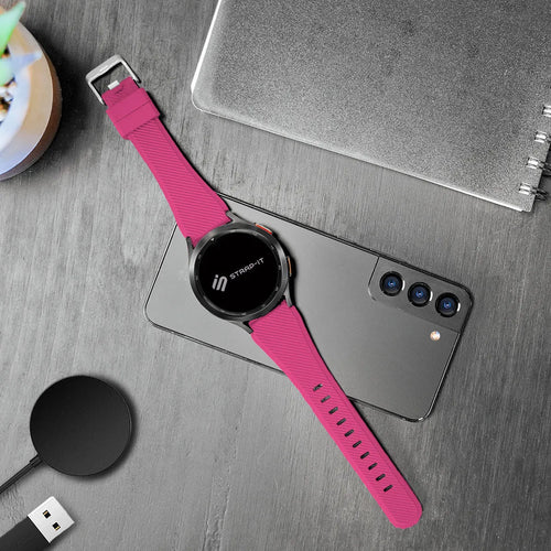 Bracelet silicone sergé Coros Apex 2 Pro (rose brillante)