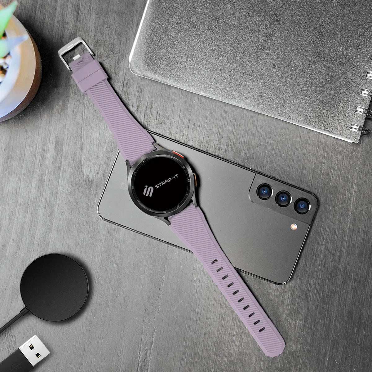 Amazfit Active Twill Silicone Strap (Lilac)