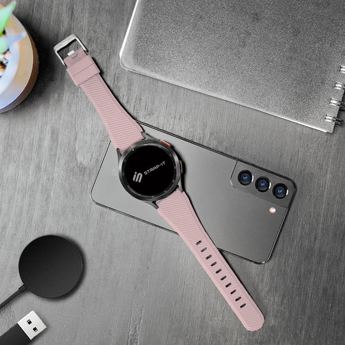 Bracelet silicone sergé Coros Apex 2 Pro (rose)