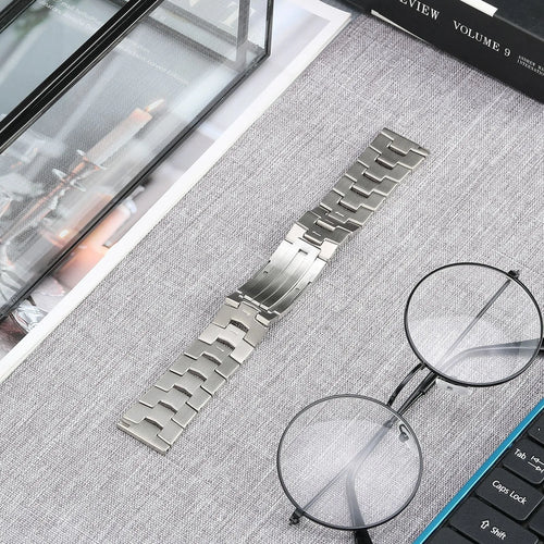 ICE Smart 2.0 Rectangular 1.96 Titanium Grain Strap (Flat Clasp) (Silver)