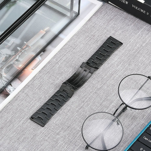 Bracelet titane grain (Boucle plate) Amazfit Bip 6 (noir)