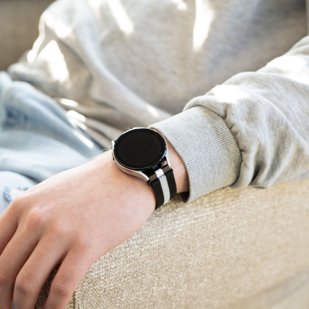 Bracelet Milanais Samsung Galaxy Watch 5 - 44mm (noir/blanc)
