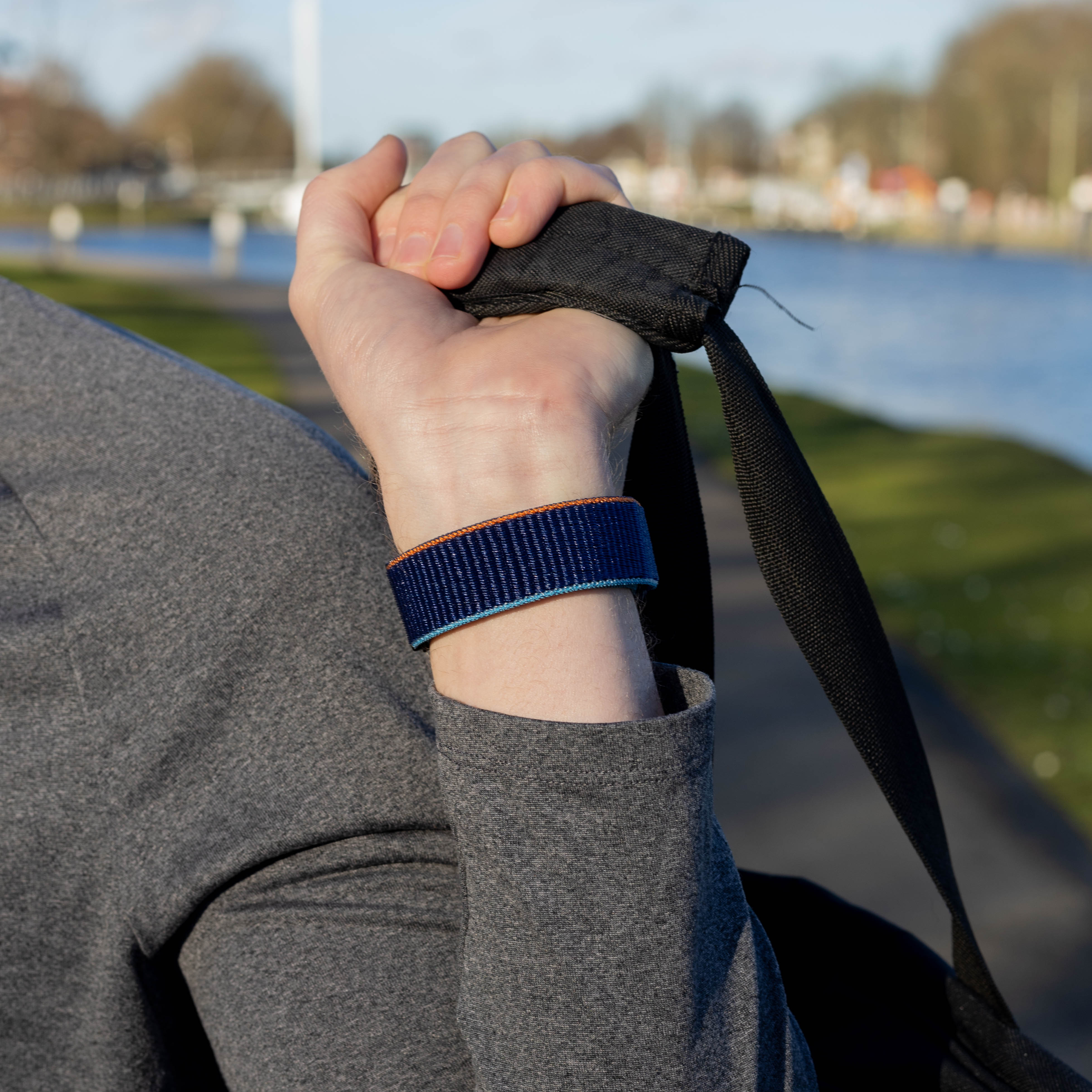 Bandz Bracelet nylon 'Classic' boucle en P Apple Watch Ultra (bleu foncé)
