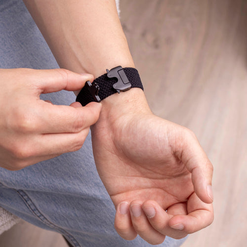 Bracelet tissu avec boucle Samsung Galaxy Watch 8 Classic (noir)