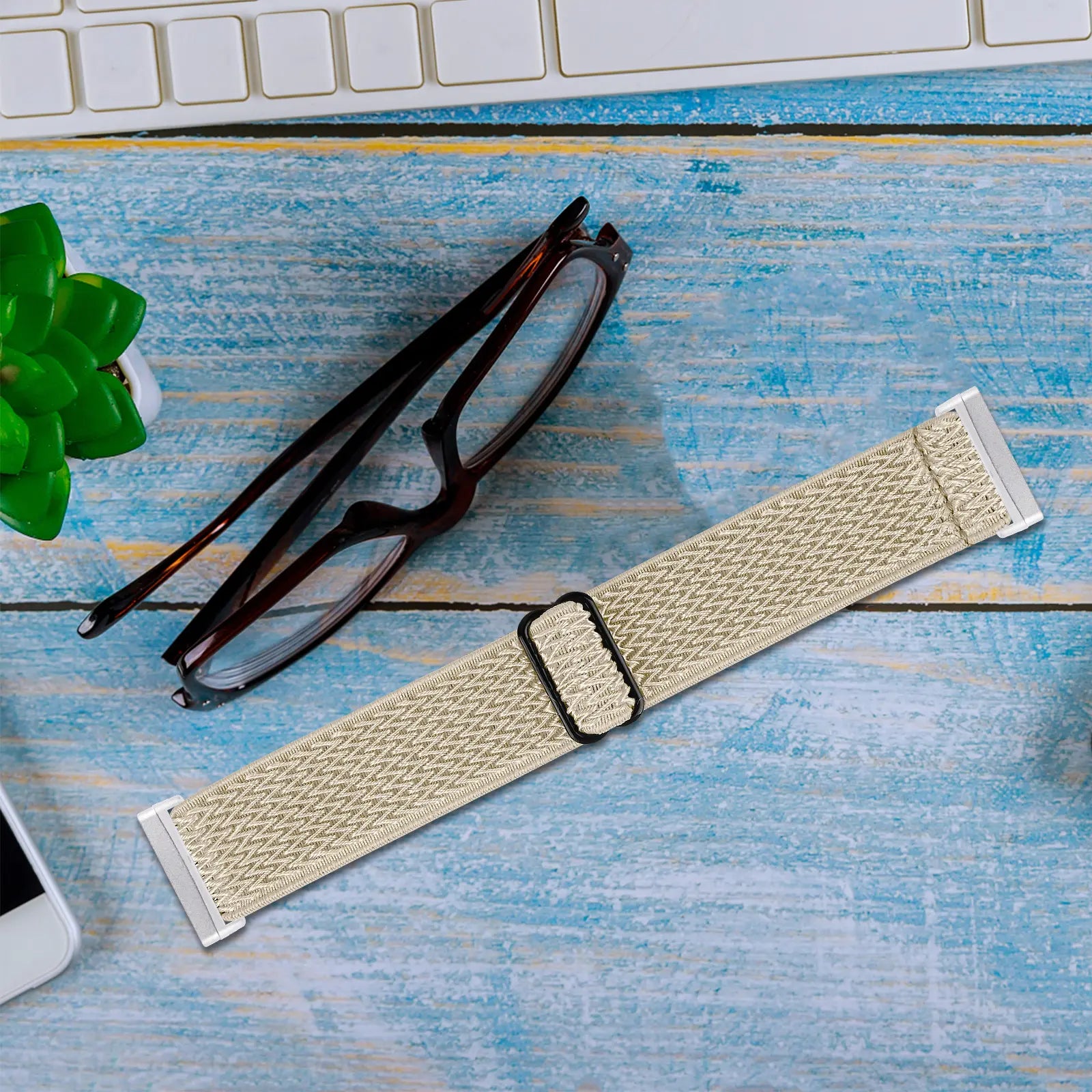 Bracelet élastique Fitbit Sense (beige)
