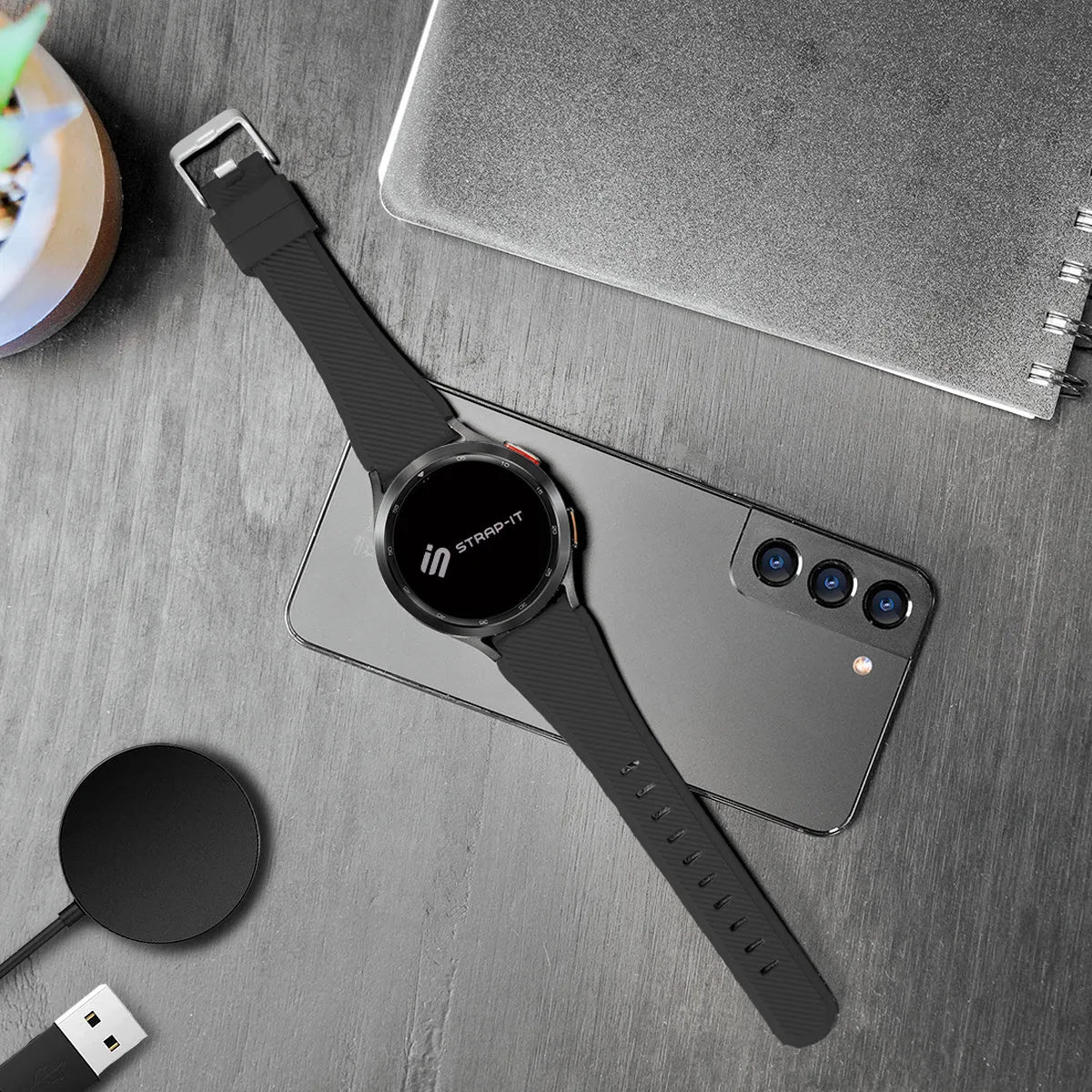 Amazfit Bip 3 (Pro) Twill Silicone Strap (Black)