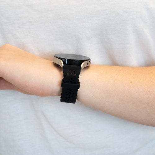 Patterned Silicone Strap, black, lifestyle photo