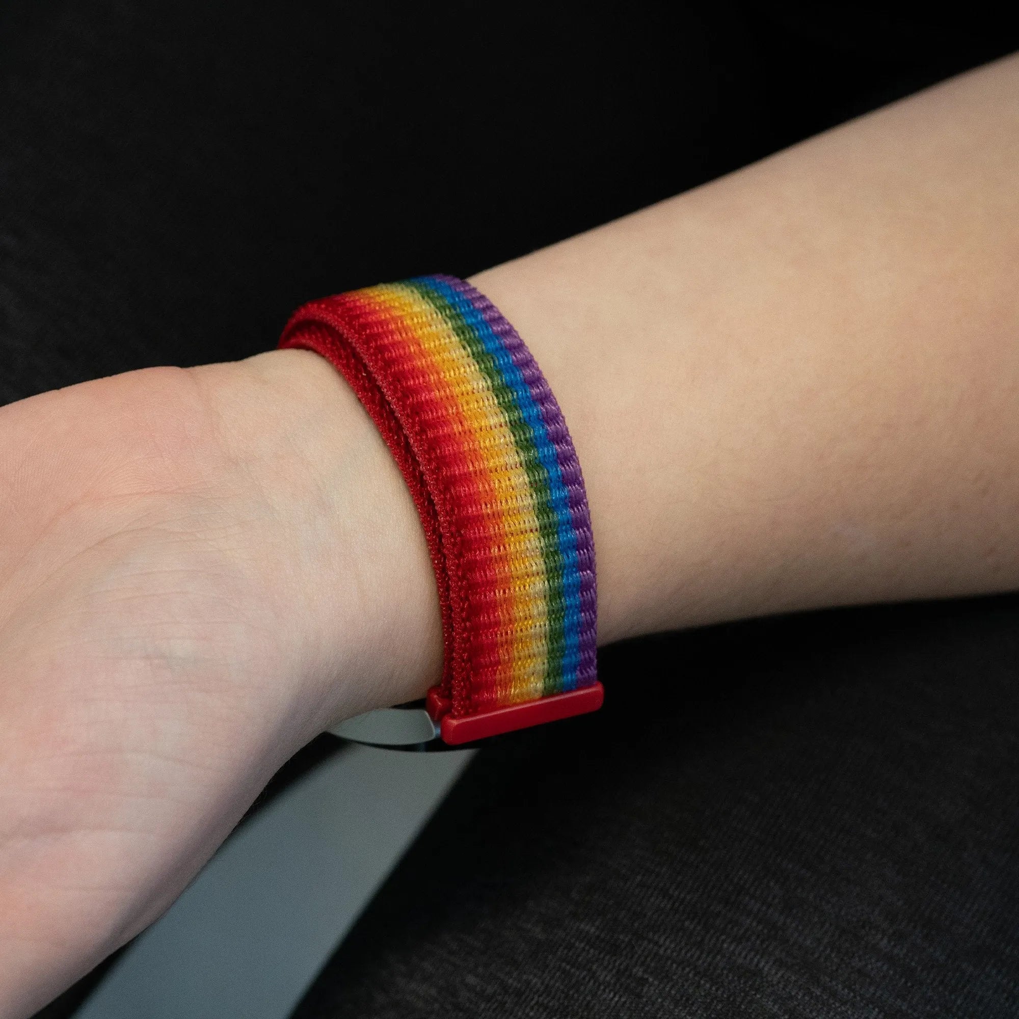 Bandz Bracelet nylon loop Amazfit Bip 3 (Pro) (arc-en-ciel)