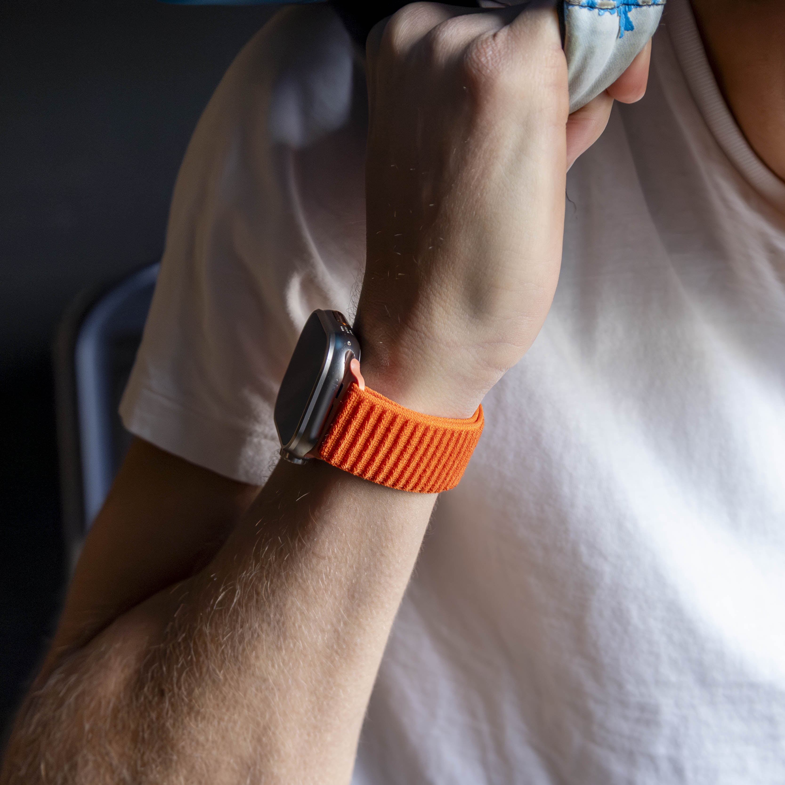 Bracelet nylon ondulé Apple Watch Ultra (orange)