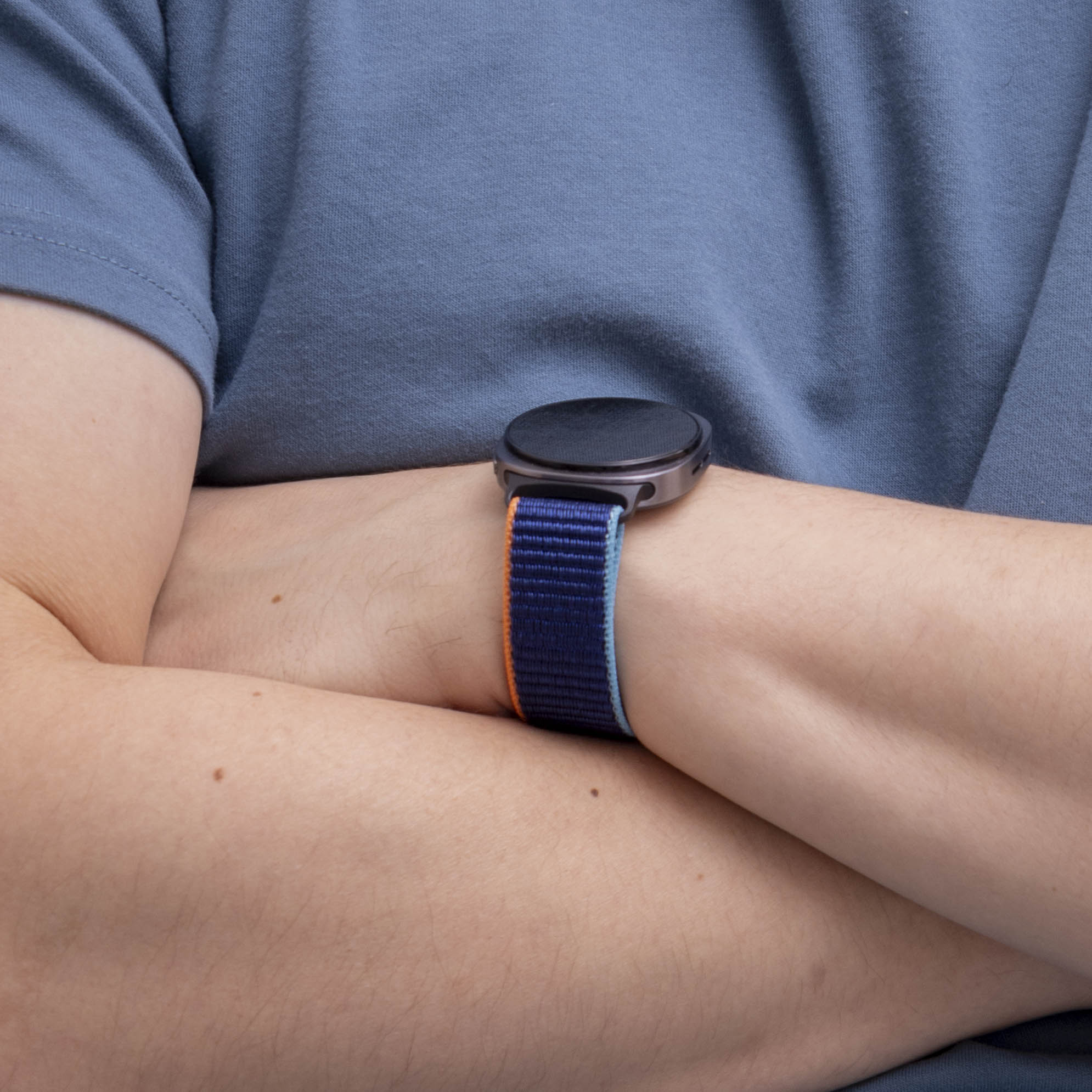 Bracelet nylon Samsung Galaxy Watch 8 Classic (bleu foncé mix)