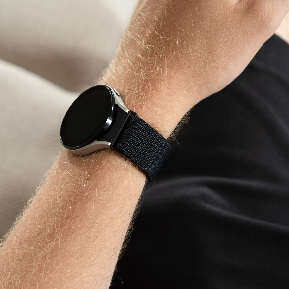 Alpine Nylon Strap, black, lifestyle photo