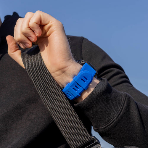 Bracelet silicone Garmin Instinct 3 - 50mm (bleu)