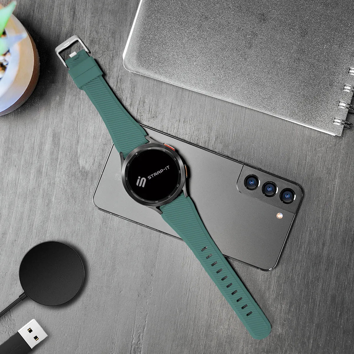 Suunto 9 Peak Pro Twill Silicone Strap (Viridian)