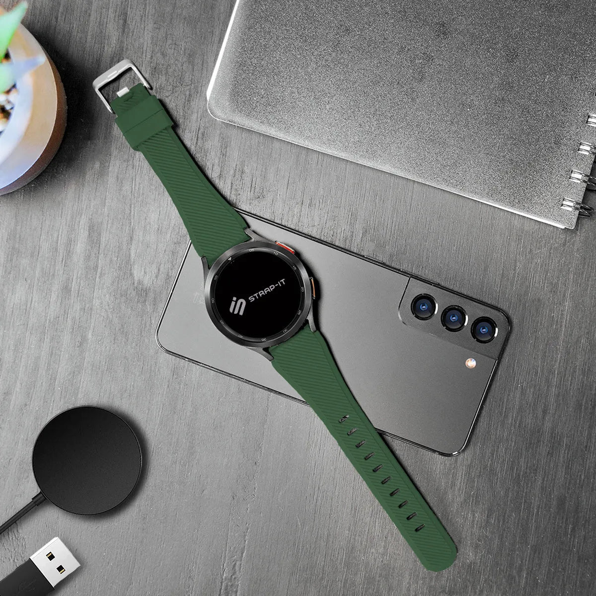 Suunto Vertical 2 Twill Silicone Strap (Dark Green)