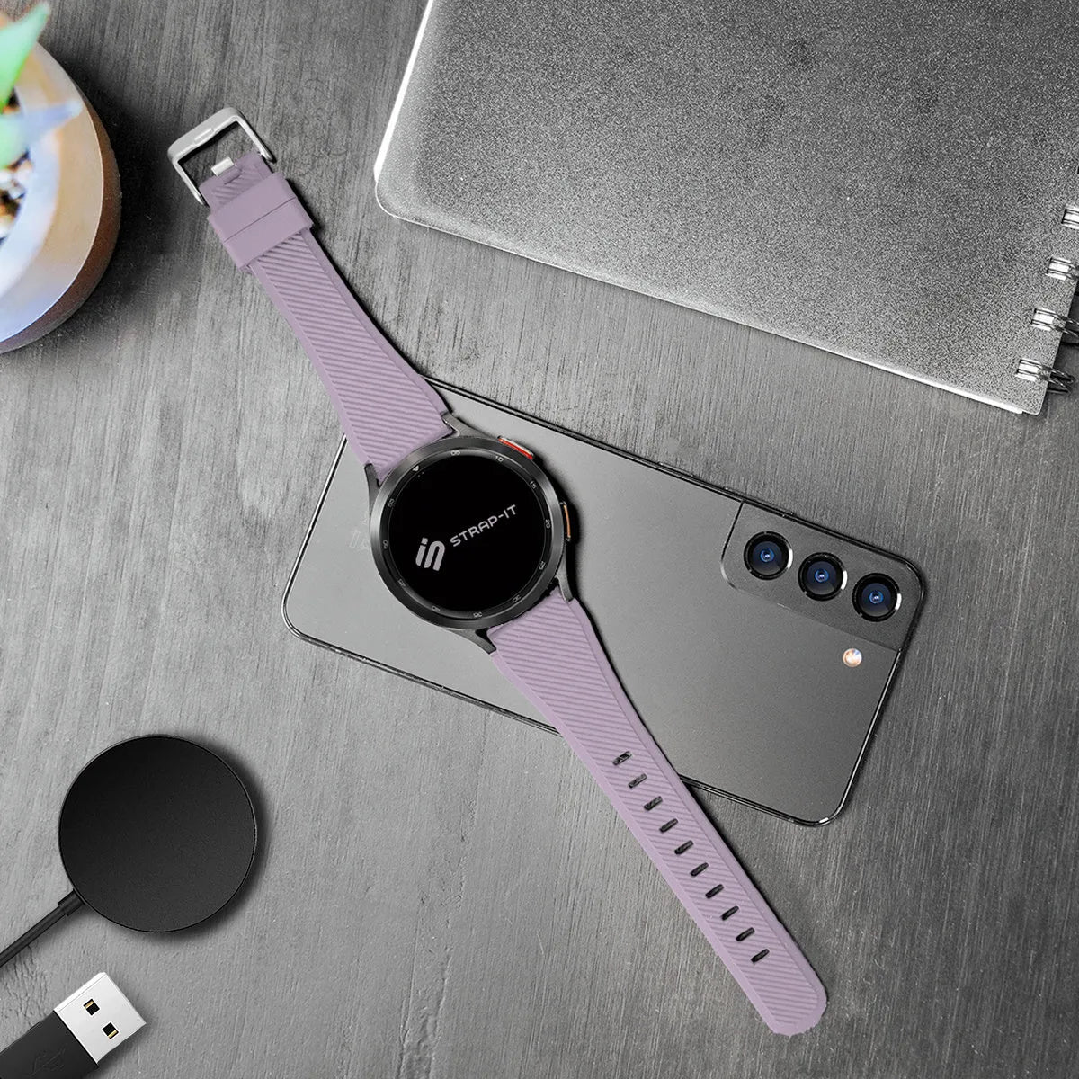 Fossil Gen 4 Explorist (HR) Silicone Strap (Lilac)