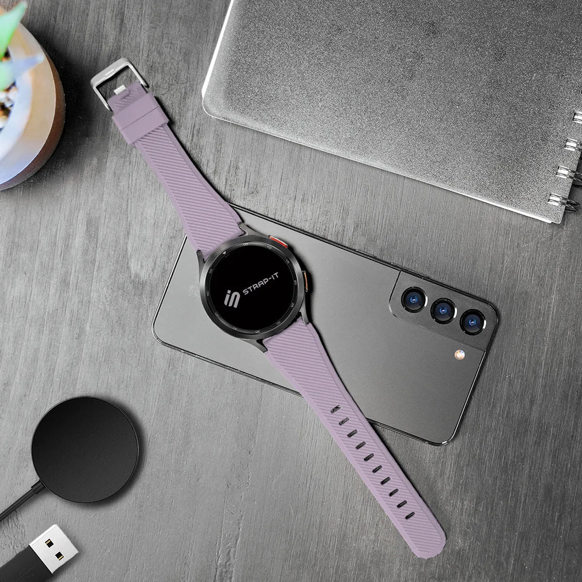 Suunto 9 Peak Twill Silicone Strap (Lilac)