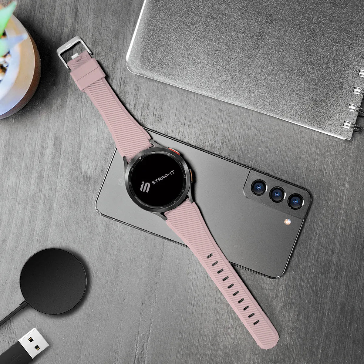Bracelet silicone Fossil Gen 4 Explorist HR (rose)